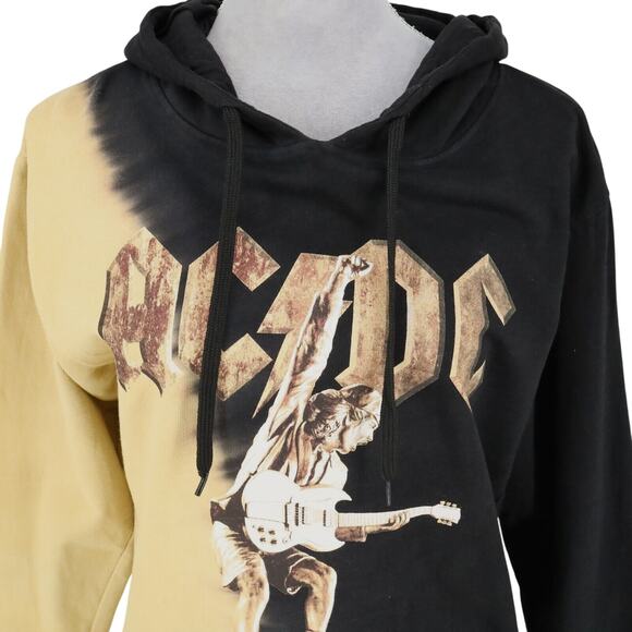 AC DC Sweatshirt Small Mens Hoodie Black Gold Stiff Upper Lip Unisex AC/DC - Picture 8 of 14